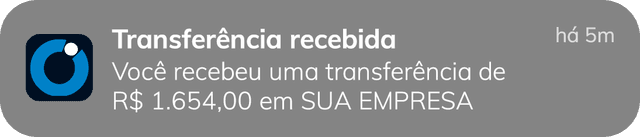 Notificação de pagamento recebido